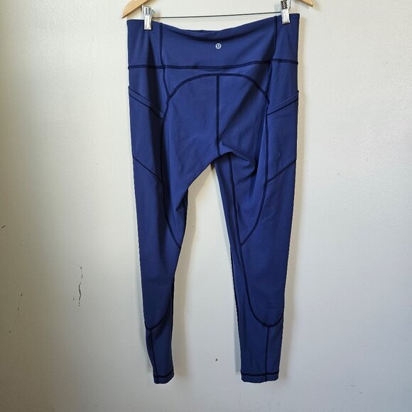 Lululemon All The Right Places Pant II Workout Leggings Emperor Blue Size 14 28" - Picture 5 of 8